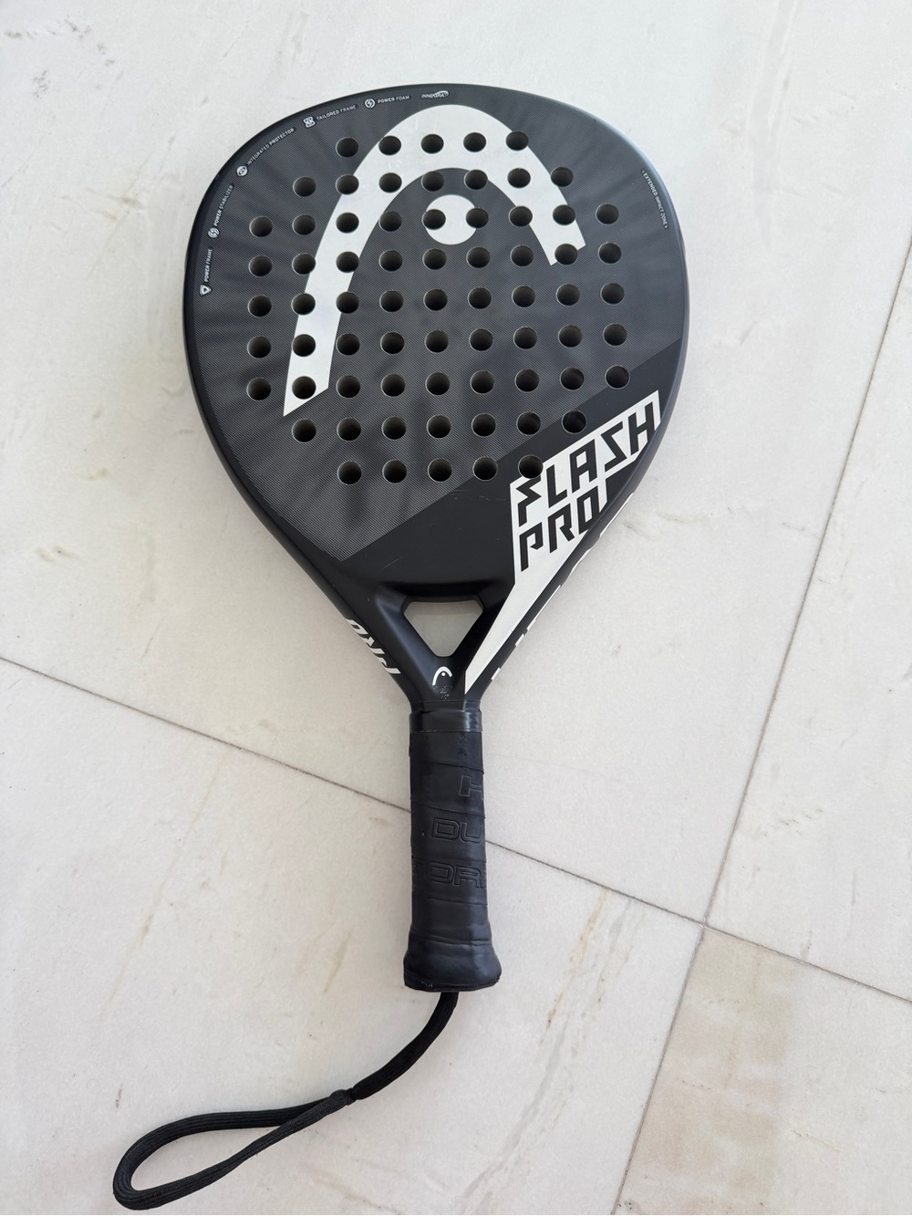 Head Flash Pro Paddle Tennis Racket - Black & White